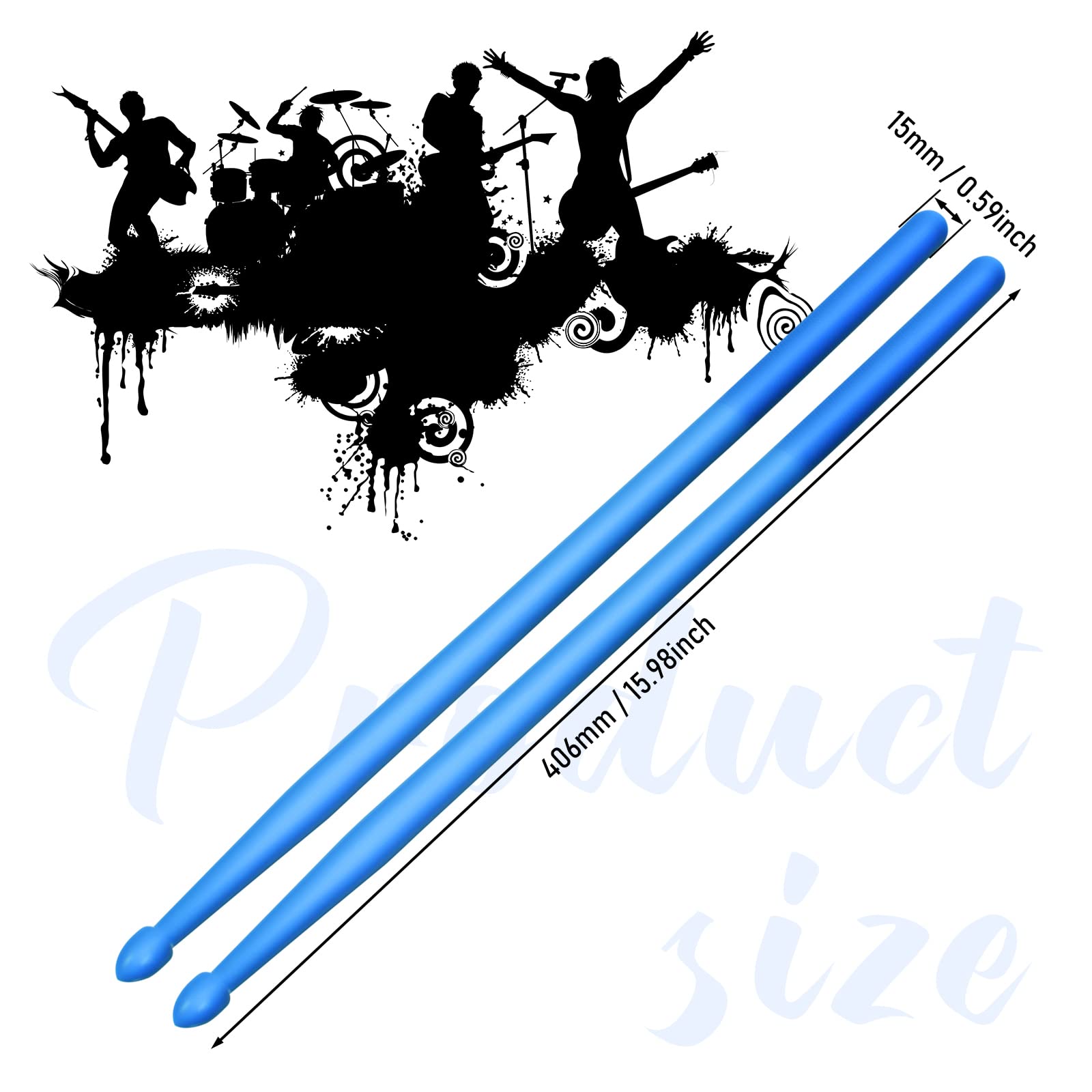 Youyole 20 Pairs 5a Drum Sticks Nylon Light Drumsticks