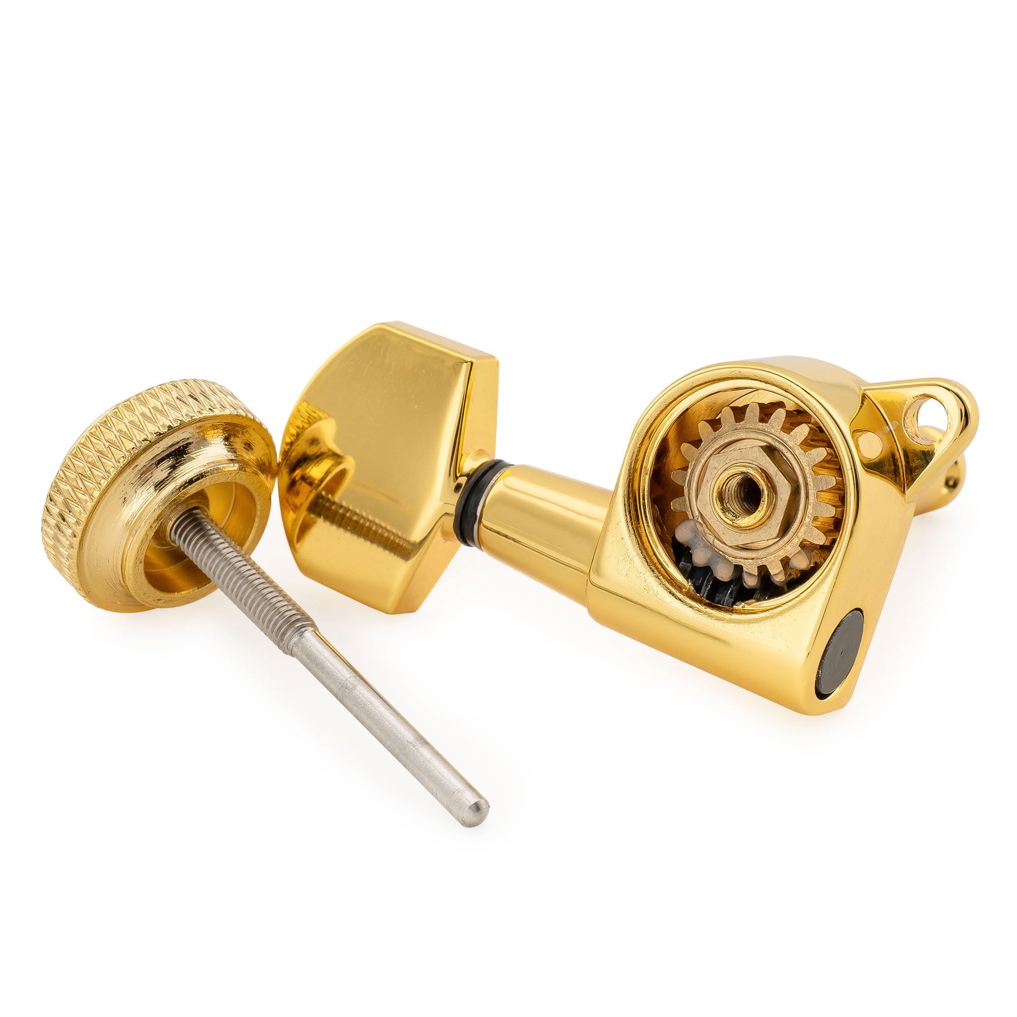 Musiclily Pro R18K-04 6 inline 18:1 Ratio Full Sealed Locking Tuners Gold