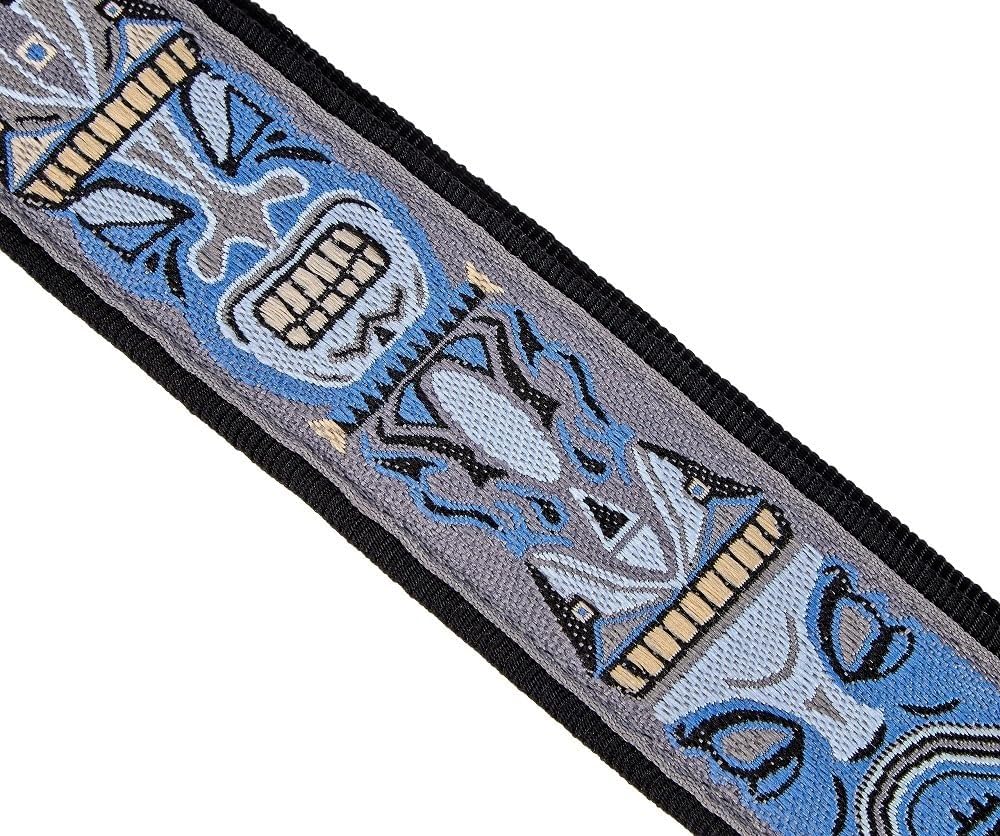 D’Addario Leather Locking Guitar Strap, Tiki