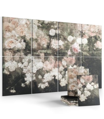 Wall Art Acoustic Panels,35”X24”Sound Absorbing Panels-8-Pack with 50 Adhesive Tabs, Decorative Sound Absorbing Panels for Living Room and Recording Studio, Offices-Garden in May