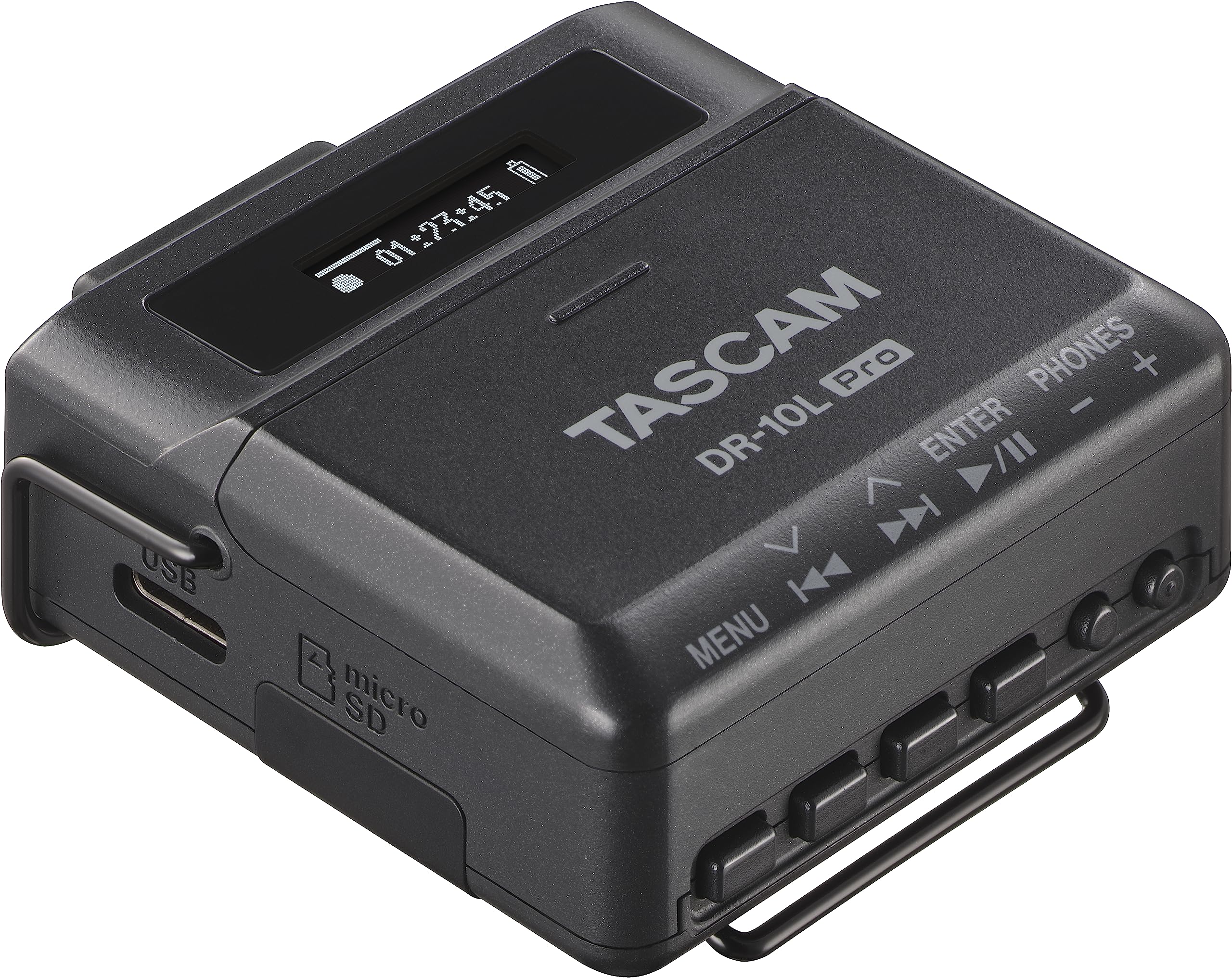 TASCAM DR-10L Pro Field Recorder with Lavalier Microphone and 32-bit Float Recording for Audio for Video — Supports 512GB microSDXC and LTC Jam Sync for Seamless Timecode Synchronization