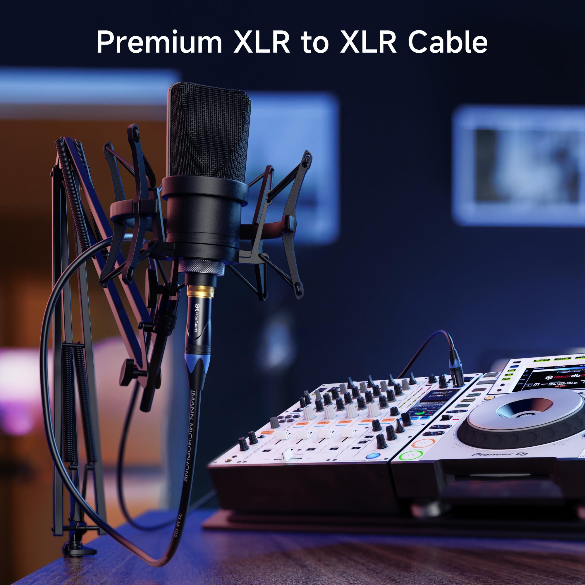 Cable Matters 3-Pack Color-Coded XLR Microphone Cable, 15ft