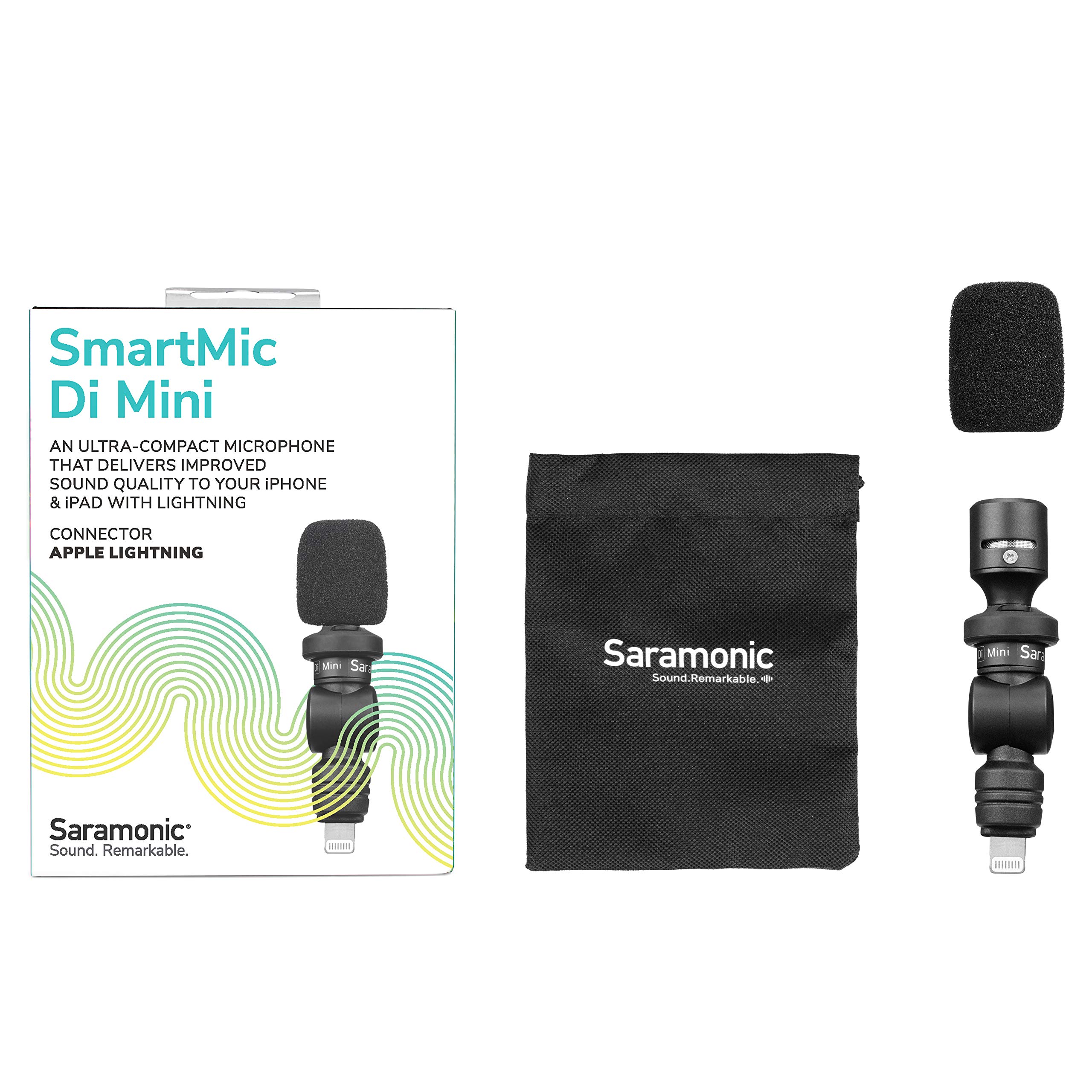 Saramonic SmartMic Di Mini | Ultra-Compact Omnidirectional Condenser Microphone with Lightning for iPhones & iPads