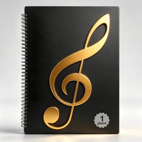 1Pack Sheet Music Folder,10 Double Sided Pocket Music Binder for Musicians