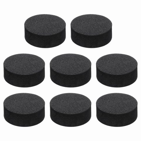 MECCANIXITY 8 Pcs Single Sided Speaker Isolation Feet Pads, 25mmx10mm Non Slip Foam Shock Absorption Base Pad Amplifier Stand Feet Mat for Speaker HiFi Home Theater Sound System, Black