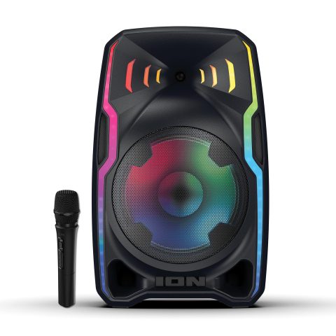 ION Audio Total PA APEX Battery-Powered Wireless High-Power PA System with Wireless Microphone, Bluetooth, Integrated Mixer and Party Lights (Renewed)