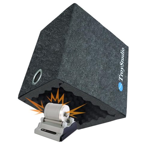 TroyStudio Portable Sound Proof Box, 16″ x 12″ x 16.2″ Noise Reduction Enclosure, Light Blocking Quiet Cover, Soundproof Barrier for Ultrasonic Cleaner, Air Pump, Rock Tumbler & Generator