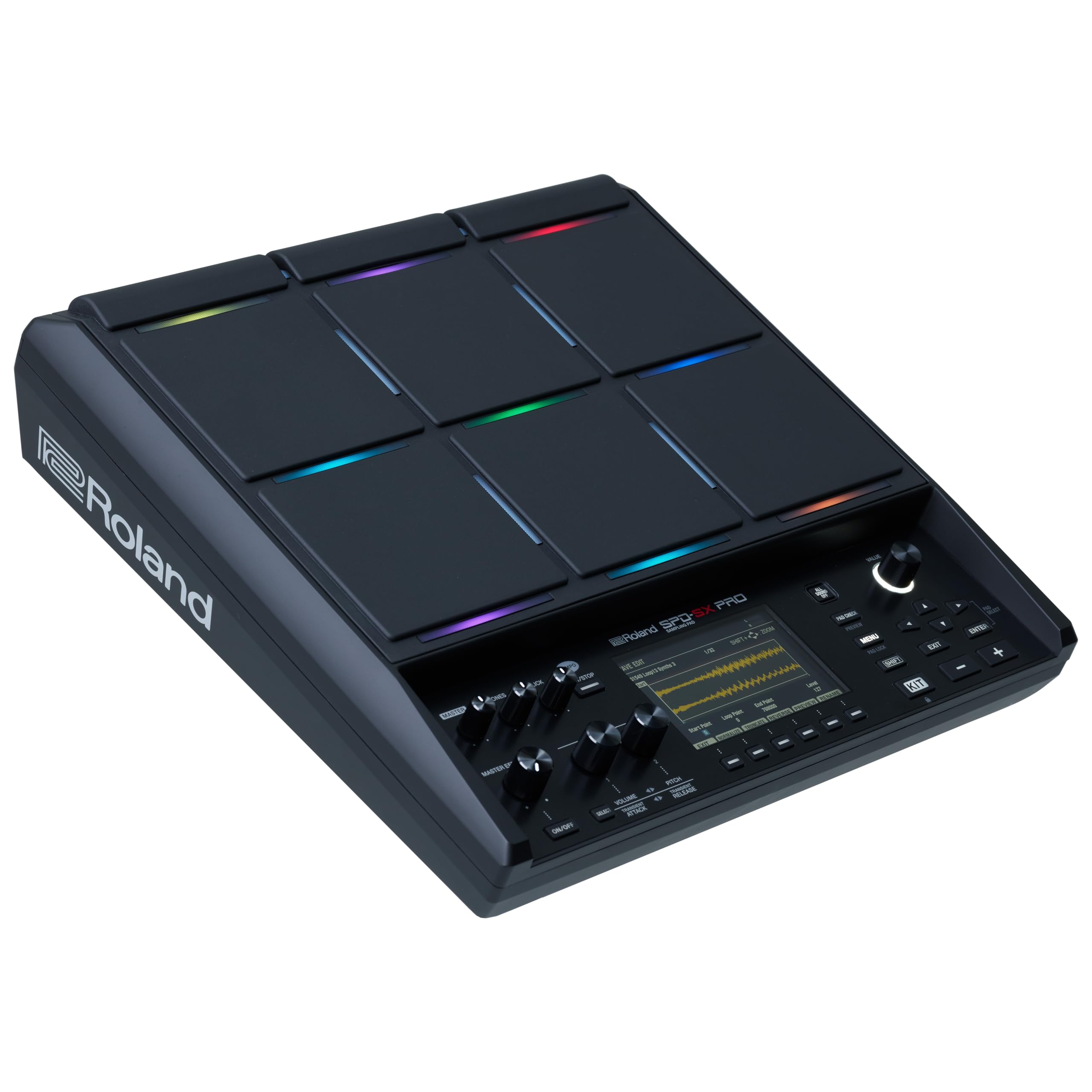 Roland SPD-SX PRO Sampling Pad | The Flagship Sampling Pad for Drummers & Other Musicians | 9 Playing Surfaces, 8 External Trigger Inputs, Color Display, Customizable Pad LEDs, Onboard FX & More