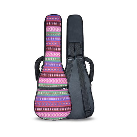 HOT SEAL 10MM Sponge Padding Waterproof Durable Colorful Conventional Ukulele Case Bag with Storage (23/24 Inch, Bohemia No.1)
