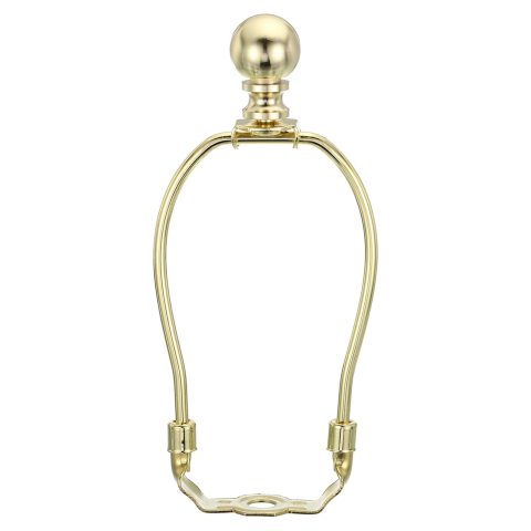PATIKIL 5.5 Inch Lamp Harp Kit with Finial, 1 Set Detachable Shade Bracket Holder, DIY Lighting Accessories for Table Floor Lamps, Gold Tone