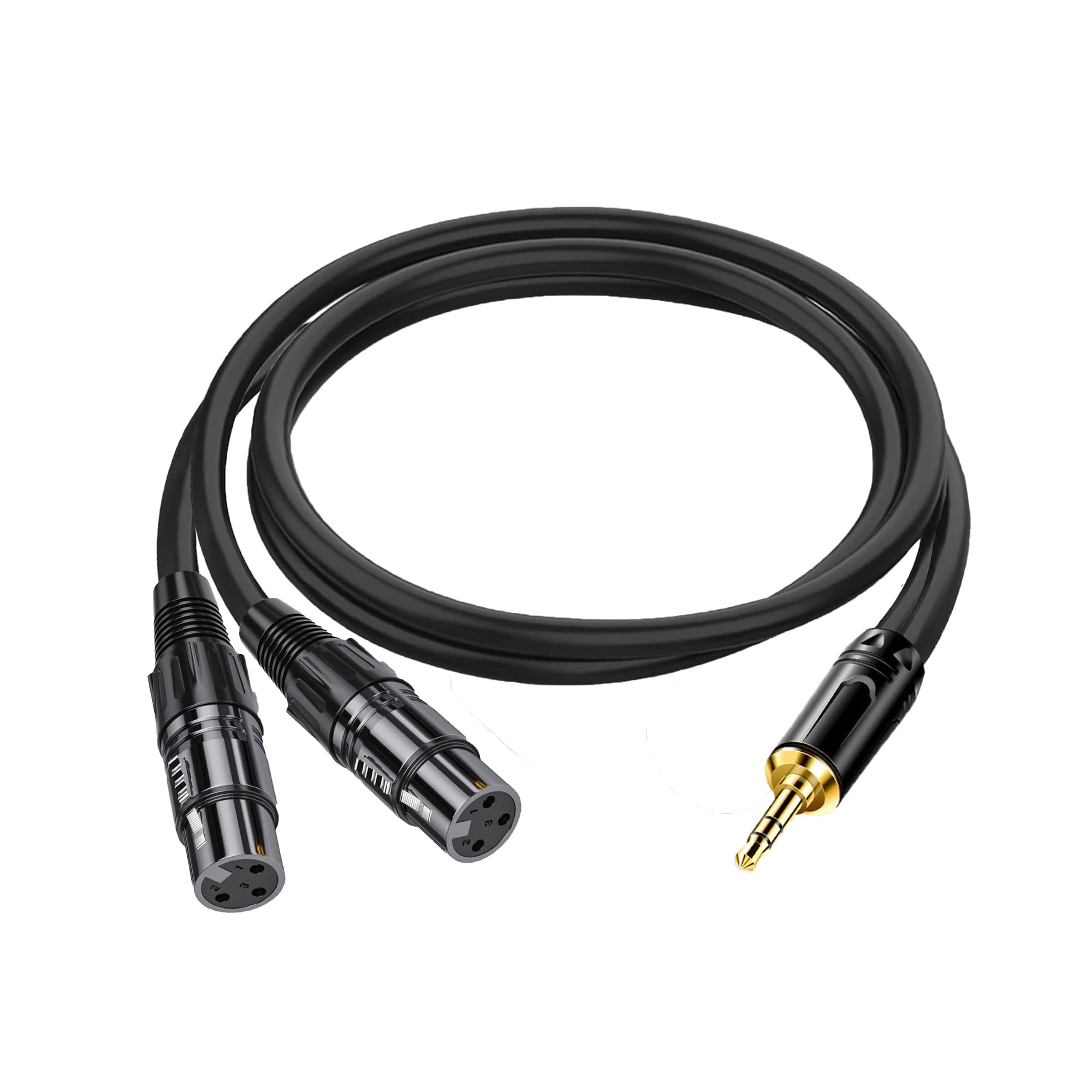 RedYutou XLR to RCA Adapter Cable XLR Female to Dual RCA Male Audio Cable Connector (3FT) Black
