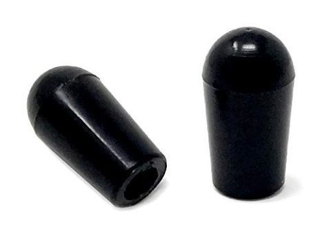 Vintage Forge Black Toggle Switch Tip Caps Compatible with Gibson USA Les Paul Electric Guitar (2-Pack) LPST10-BLK