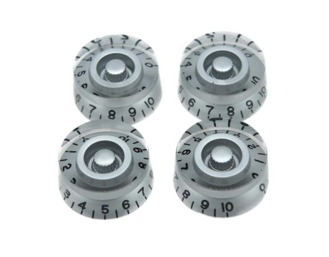 Dopro 4pcs Silver with Black Number Guitar Speed Dial Knobs Control Knob fits LP Guitar