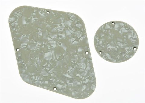 KAISH Aged Pearl LP Rear Control Plate Switch Plate LP Cavity Cover for USA Les Paul