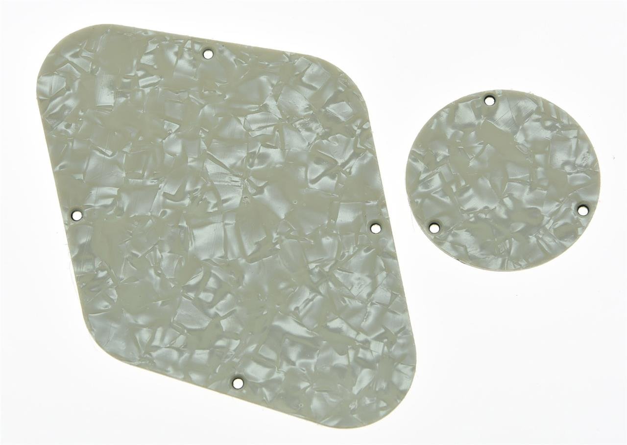 KAISH Aged Pearl LP Rear Control Plate Switch Plate LP Cavity Cover for USA Les Paul