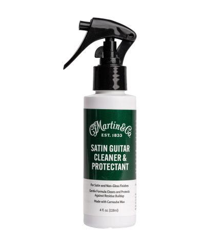 Martin Satin Guitar Cleaner & Protectant – 4 oz Spray Bottle | Cleans and Protects Without Added Shine | Made with Carnauba Wax for Satin Finishes