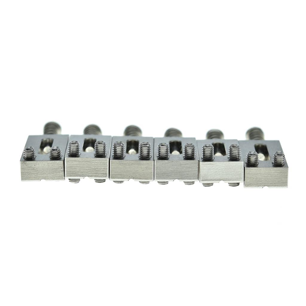 Dopro Upgraded Version Solid Stainless Steel Guitar Bridge Saddles 10.5mm for Stratocaster or Telecaster