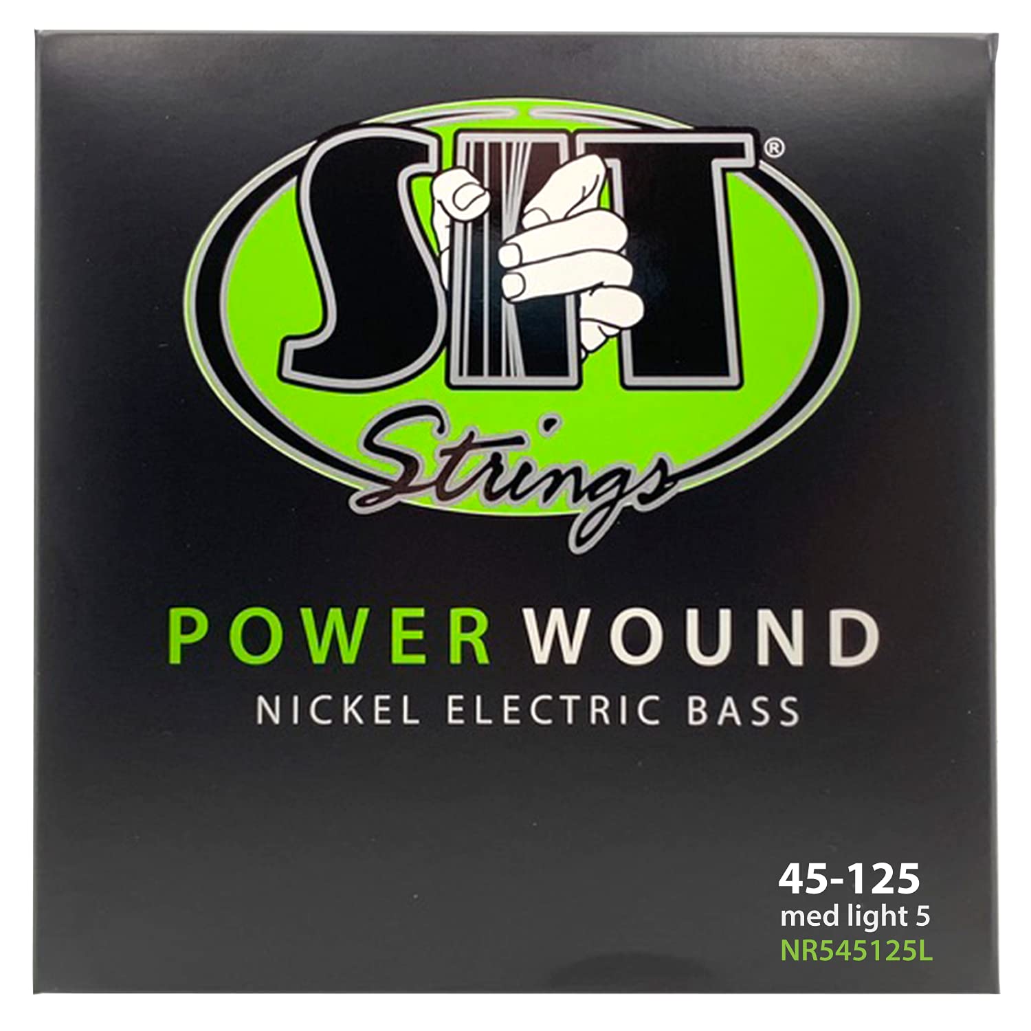 SIT Strings Power Wound Nickel Bass Guitar Strings (S.I.T.), 5-String Bass Light 45-125, NR545125L