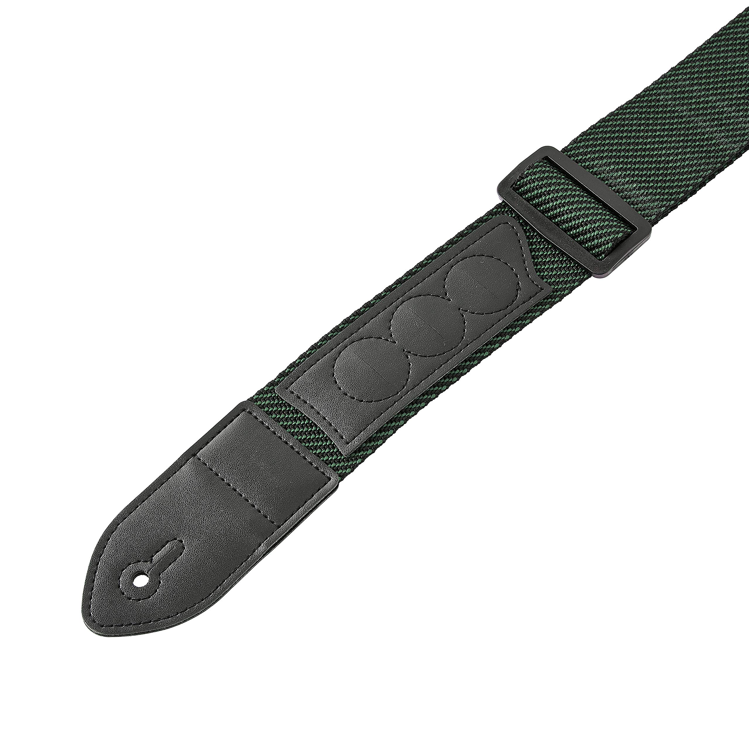 Amazon Basics Adjustable Guitar Strap For Electric/Acoustic Guitar/Bass – Includes 3 Pick Holders – Green