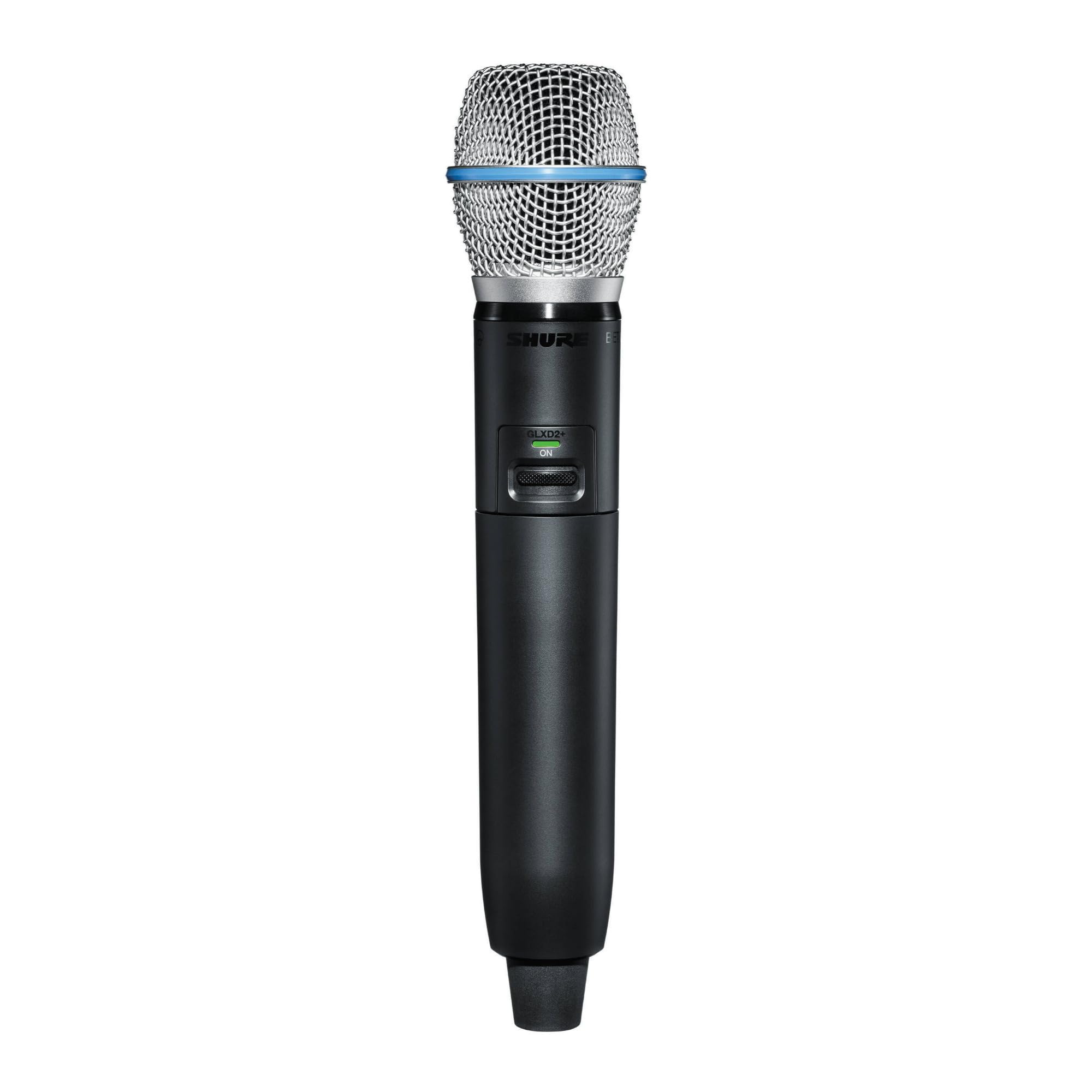 Shure GLXD24+/B87A Dual Band Pro Digital Wireless Microphone System – 12-Hour Battery, 100ft Range with BETA 87A Handheld Vocal Mic & Single Channel Receiver