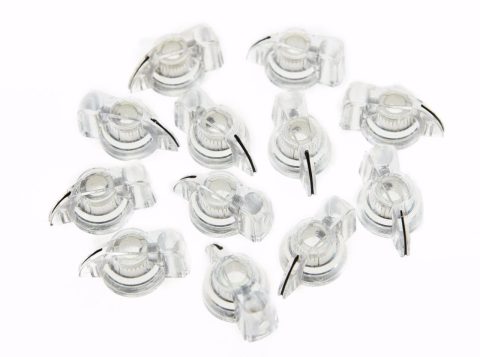 Dopro Pack of 12 Flat Top Guitar Chicken Head Knob AMP Effect pointer Knob Clear