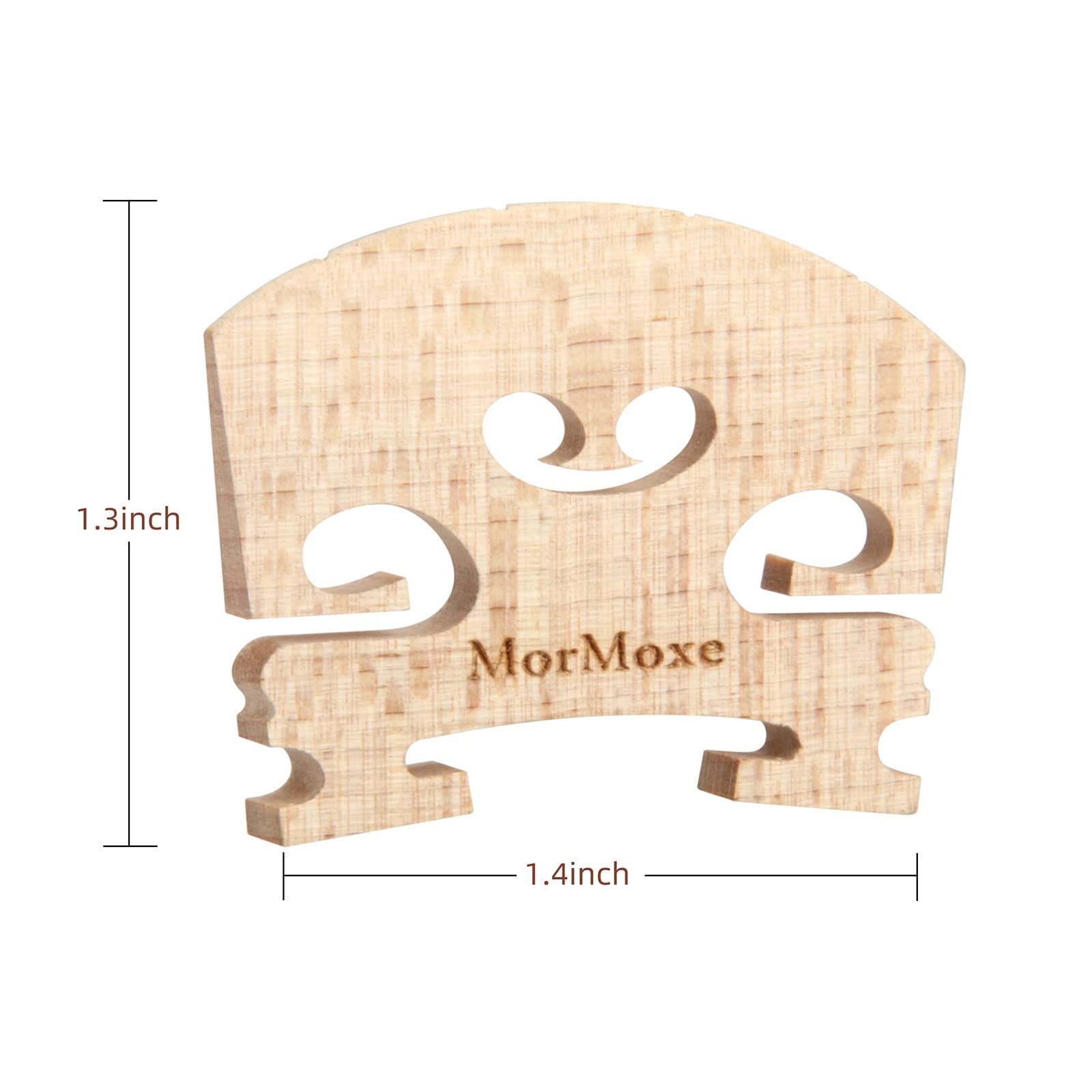 MorMoxe Violin Bridge 3/4 Size, Hand-Carved Maple, Direct Fit, Fully Adjusted