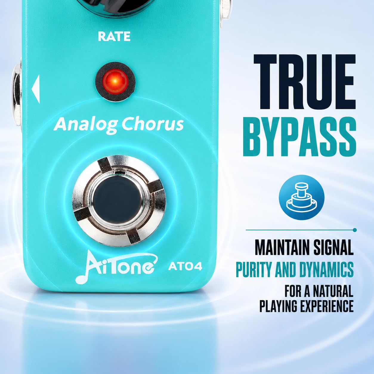 AITONE Analog Chorus Guitar Pedal for Electric Guitar Practice (AT-04)