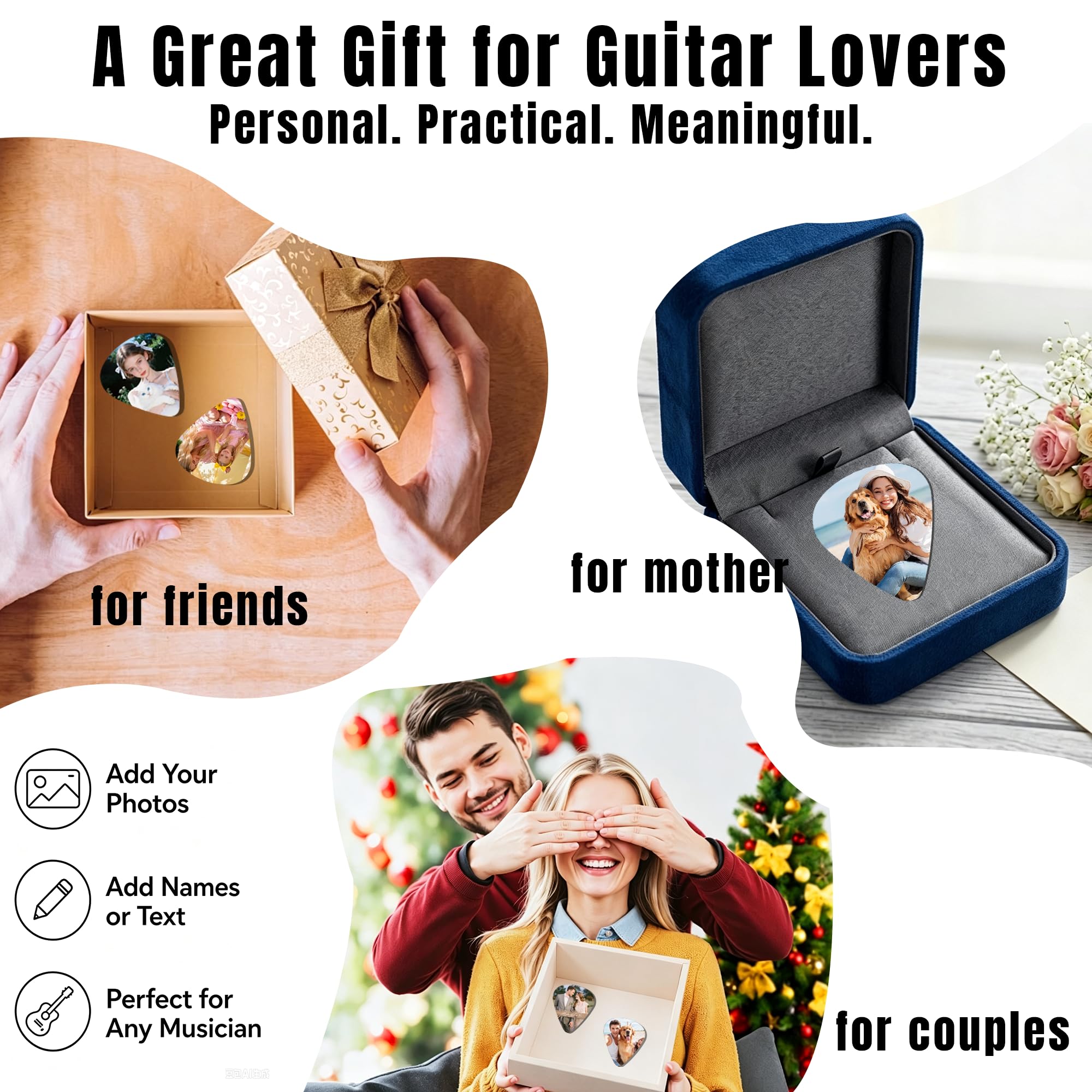 Custom Guitar Picks Double Sided for Acoustic Guitars 20-1000Pcs
