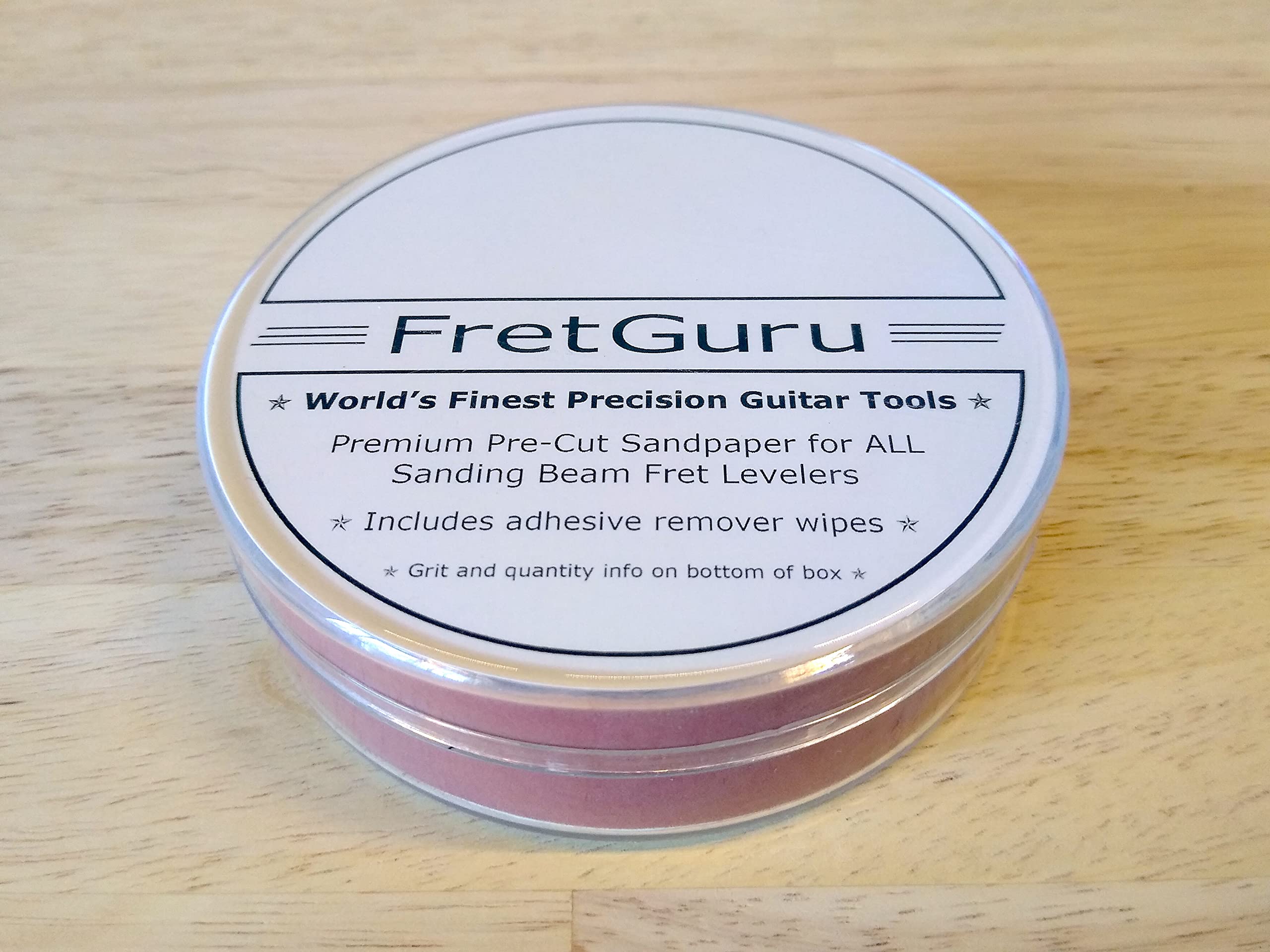 FretGuru Leveling Beam Replacement Sandpaper – 100 Grit 5 – Pack Self – Adhesive Strips for All Sanding Beam Fret Leveler 16” 400mm P100