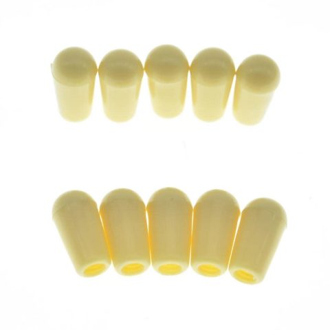 Dopro 10-Pack American #8-32 Thread 3 Way Toggle Switch Cap Switch Tip Knob for USA Les Paul Pickup Selector Switch/Switchcraft Switch Aged Cream