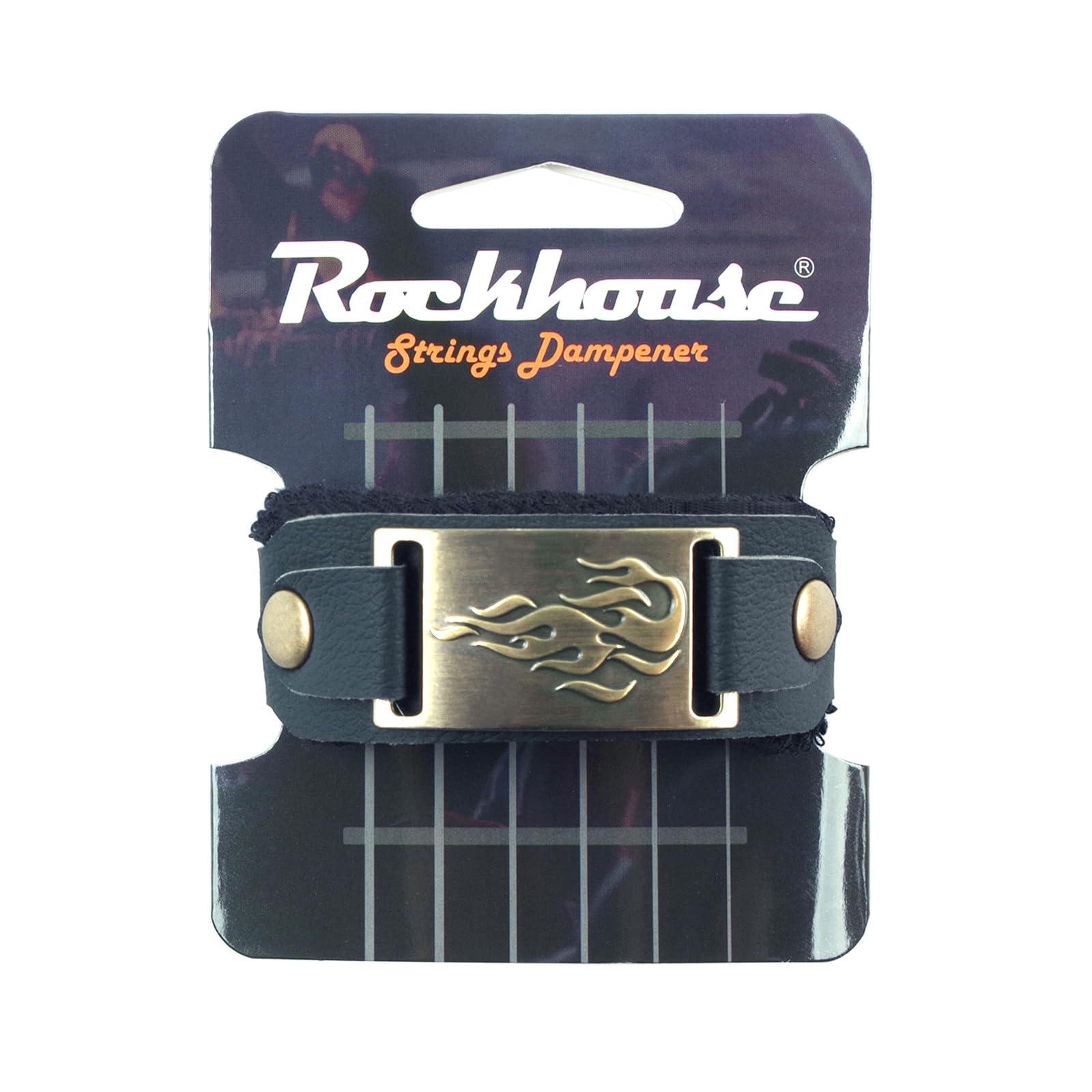 Rockhouse Fret Mute Wrap Guitar String Dampener for Electric & Bass, Flame