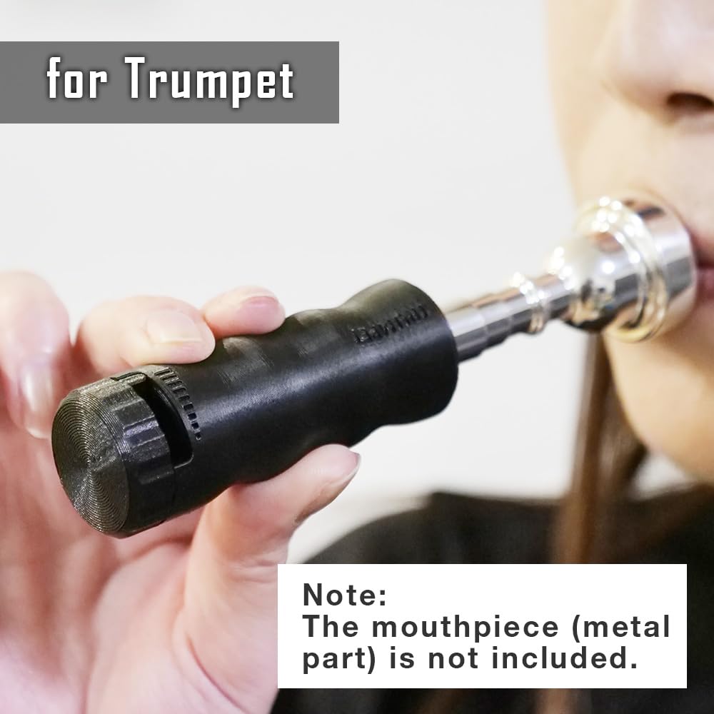 Trumpet Mouthpiece Buzzing Practice Tool – Anywhere Practice & Warm-up – One-Touch Adjustable Resistance – BRASS BUZZ TRAINER (Red)