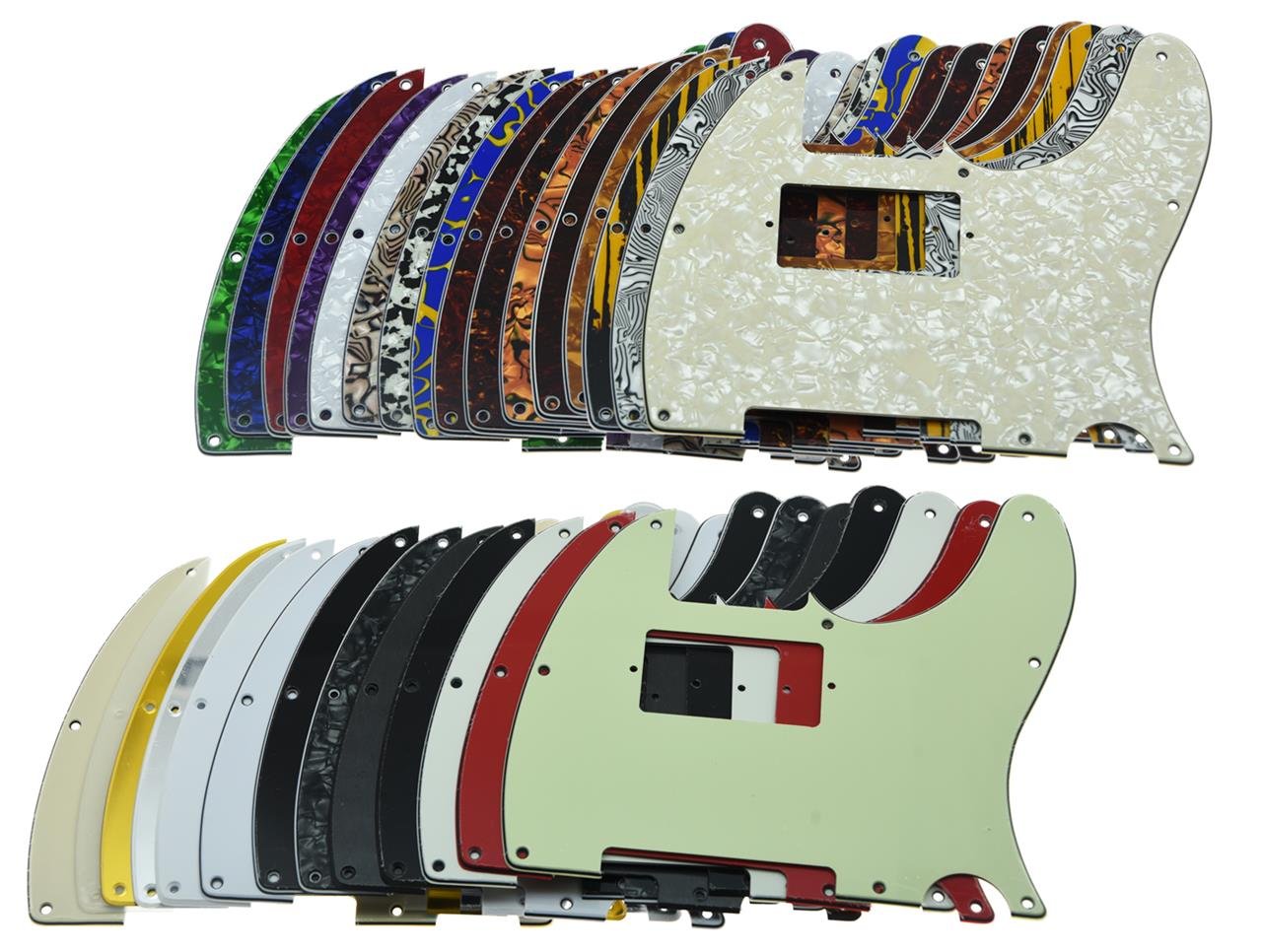 KAISH 8 Hole Tele Guitar Humbucker Pick Guard TL Pickguard for USA/Mexico Telecaster/Tele Blue Shell