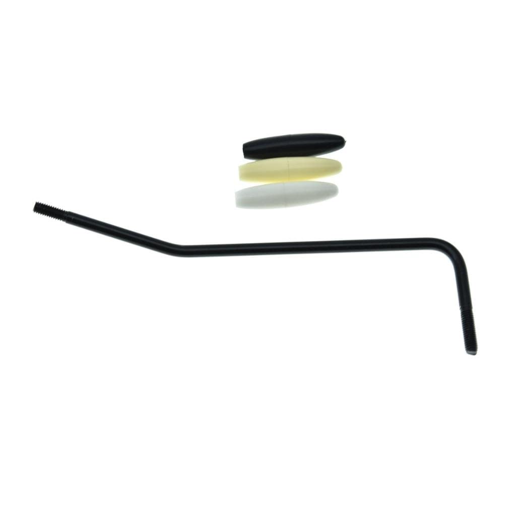 KAISH Stainless Steel USA Thread Tremolo Trem Arm Whammy Bar Fits American/Mexican Standard or Vintage Strat Black with 3 Tips