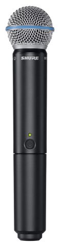 Shure BLX2/B58 Handheld Wireless Transmitter J11 Band (596–620 MHz) – Beta 58A Supercardioid Capsule, Up to 14 Hr Battery, 300 ft Range, Compatible with BLX Receivers
