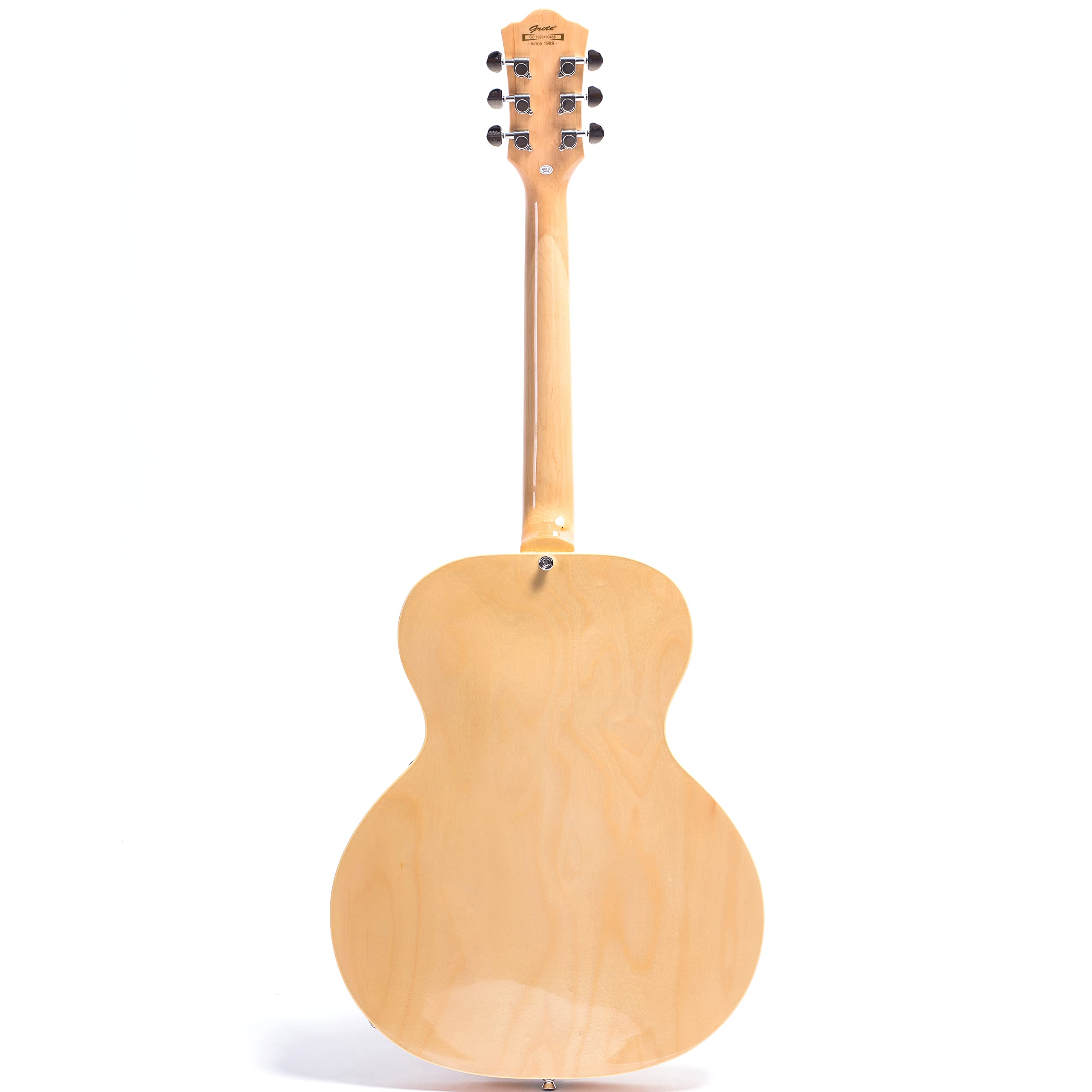 GROTE Jazz Electric Guitar Hollow Body Chrome Hardware (Natural)