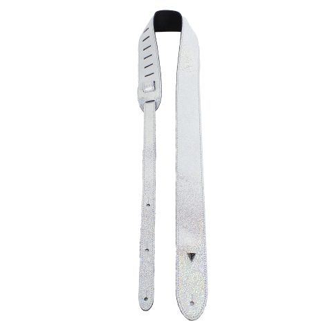 Perri’s Leathers Ltd. – Holographic Pearl Guitar Strap – Adjustable Strap from 41.5″ to 55″ for Electric, Bass, Acoustic Guitars – White/Silver (P20DX-7639)