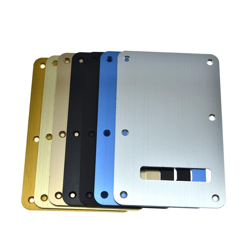 KAISH 6-Hole Metal Aluminum Anodized Modern Style ST/Strat Back Plate Tremolo Trem Cavity Cover for USA/Mexico Stratocaster/Strat Gold