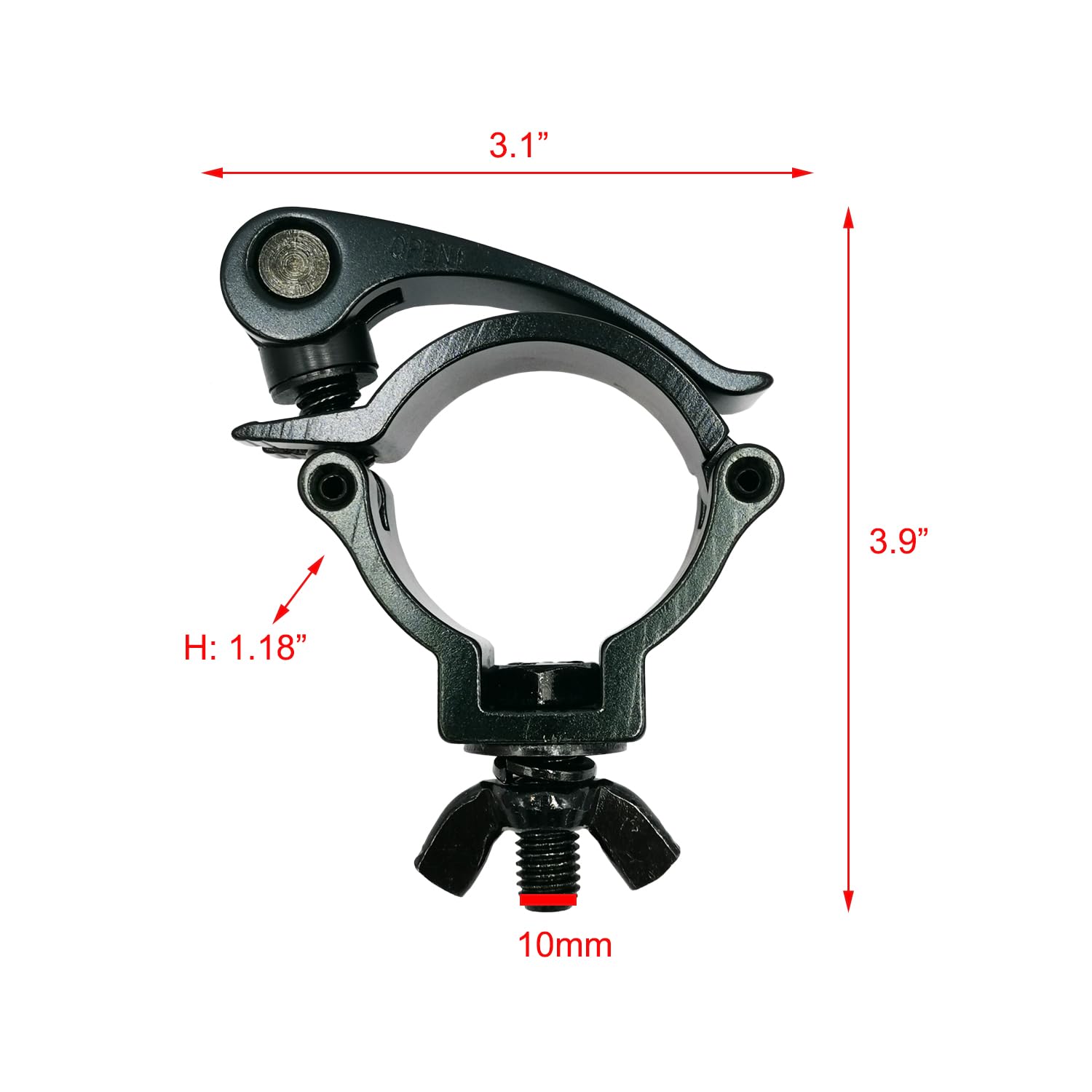 Stage Lighting Clamp 2″ Truss Hook Mount Clamps Heavy Duty 220Lbs
