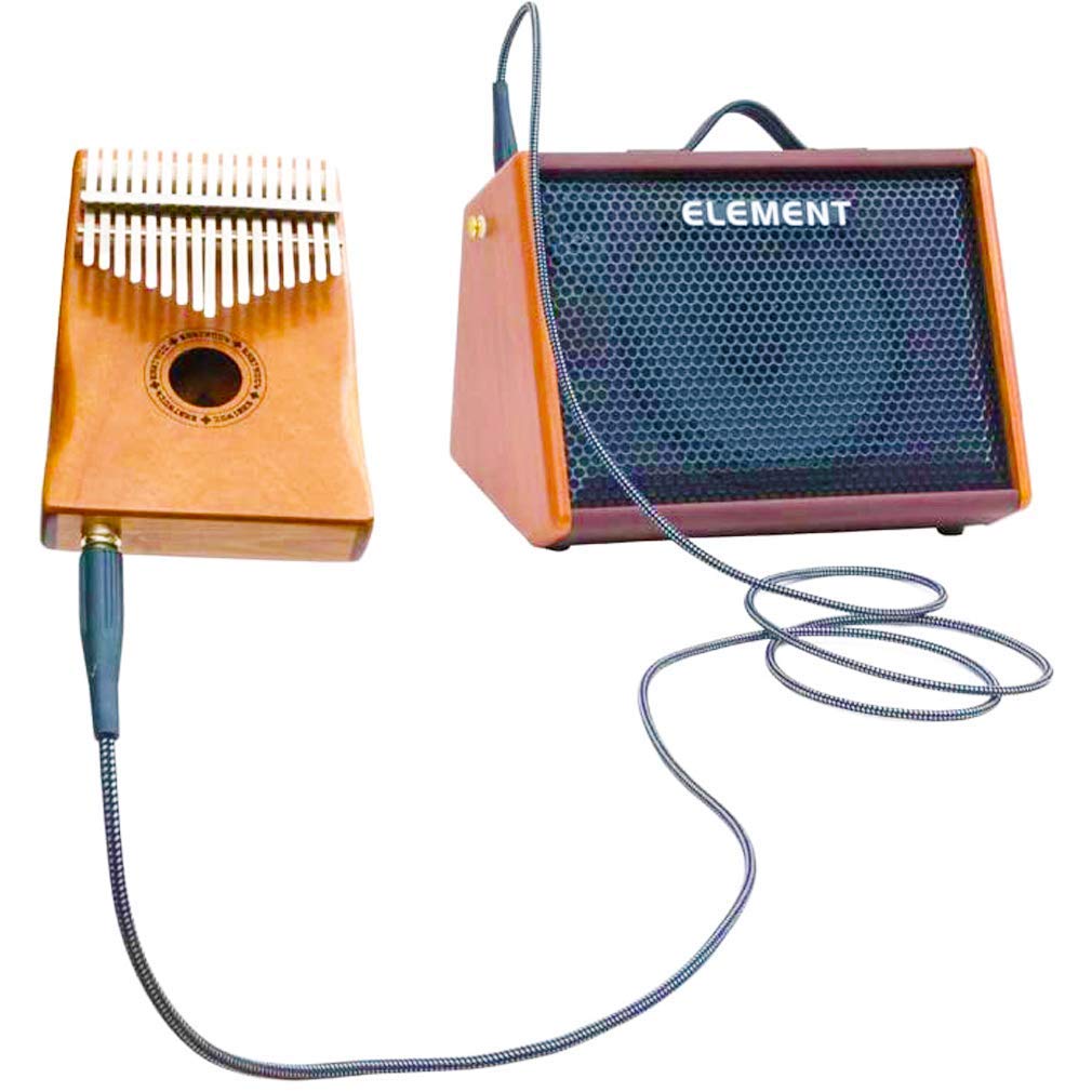 EASTROCK 17 Key Electric Kalimba Built-in Pickup Mahogany Hand Rest EQ