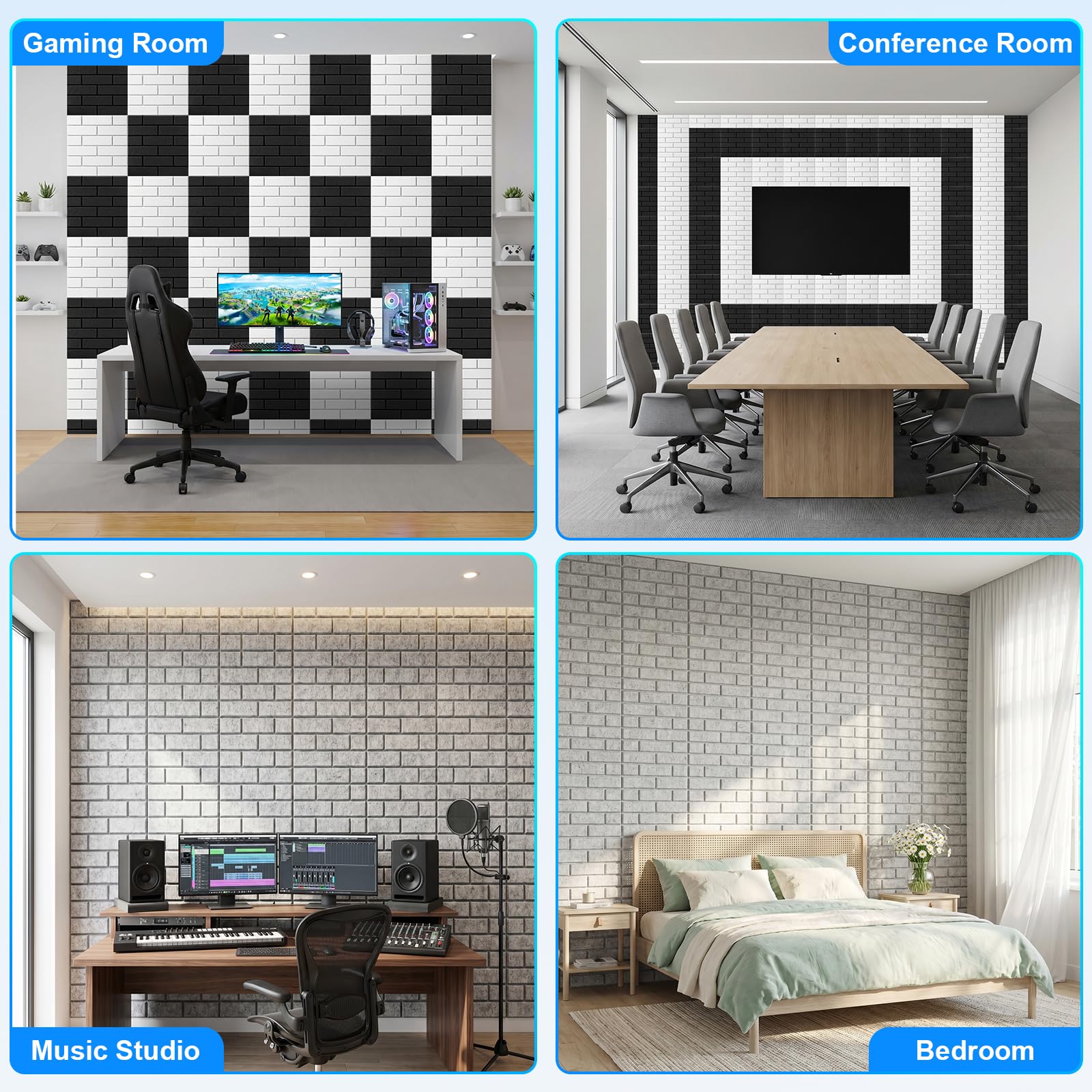 18 Pack Acoustic Panels,Sound Proof Foam Panels for Walls,High Density Self-Adhesive Noise Reduction Panels,Flame Retardant, Flame Retardant & Echo-Absorbing Ideal for Home DIY, 12″ X 12″ X 0.4″ Grey