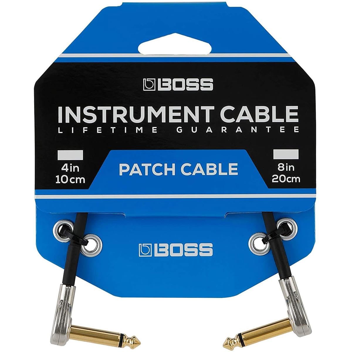 BOSS BPC-8 – 8in/20cm Length – Space-Saving Pedal Patch Cable with Slimline Pancake Plugs for pedalboards