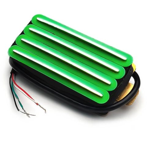 SAPHUE 2-Dual Blade Electric Guitar High Output Track Type Four Coil Humbucker Pickup Green