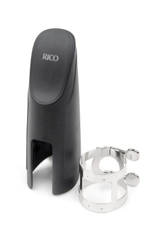 Rico Ligature & Cap, Baritone Sax, Nickel Plated