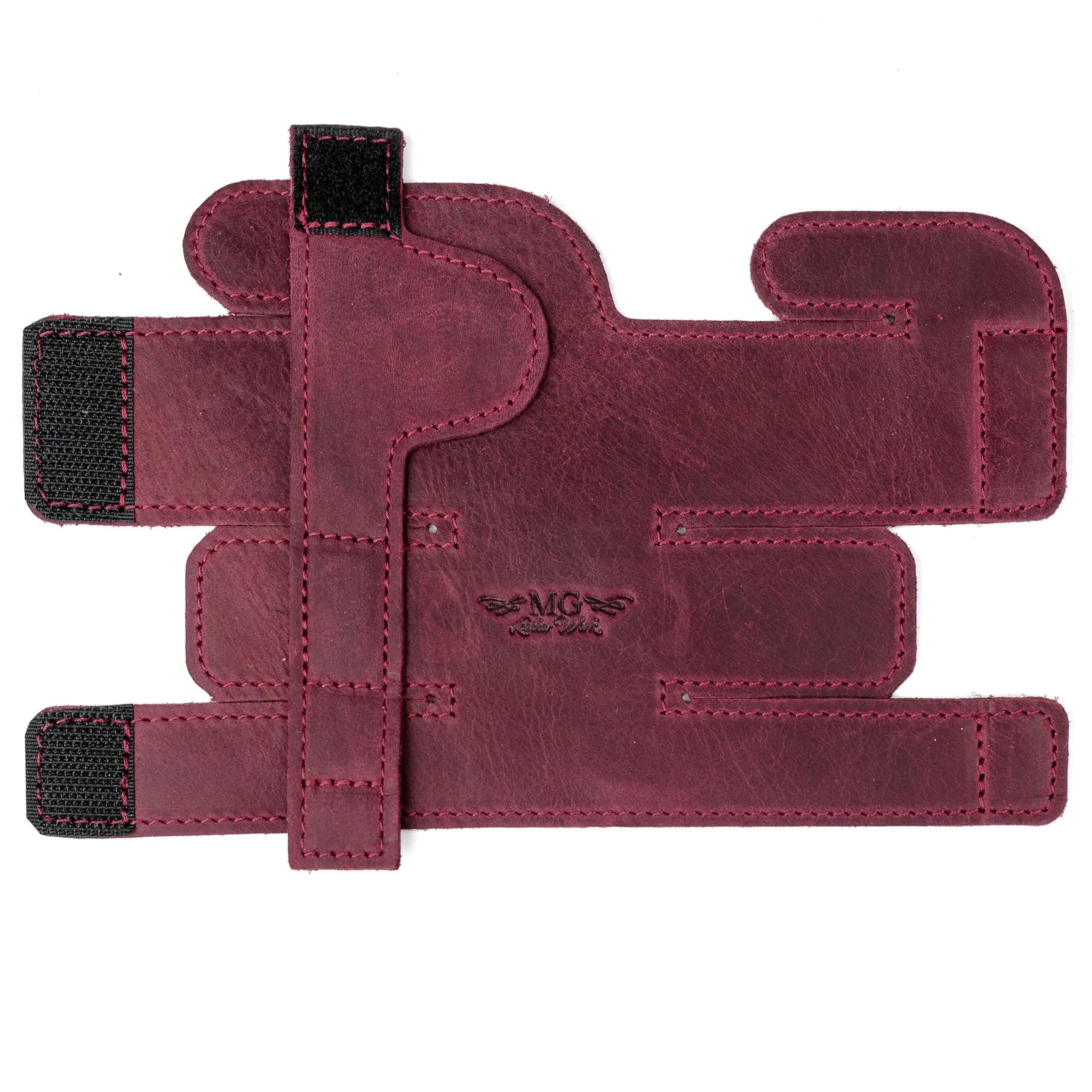 Trumpet Valve Guard XL Genuine Leather Protection Trumpet Valve Cover Valve Wrap (Marsala)