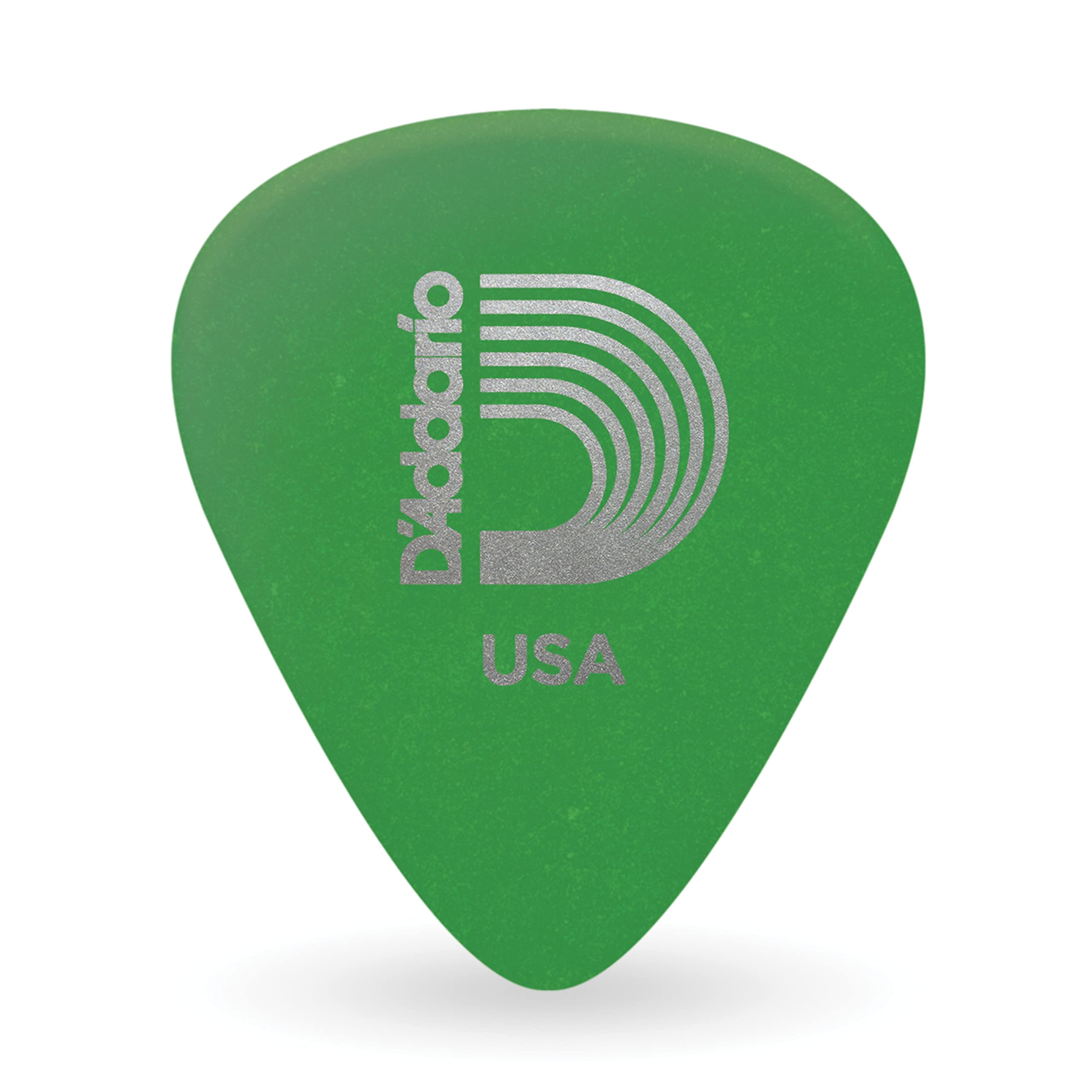 D’Addario Duralin Guitar Picks – Guitar Accessories – Guitar Picks for Acoustic Guitar, Electric Guitar, Bass Guitar – Great Strength, Grip, Durability – Green, Medium, 0.85mm, 10-Pack