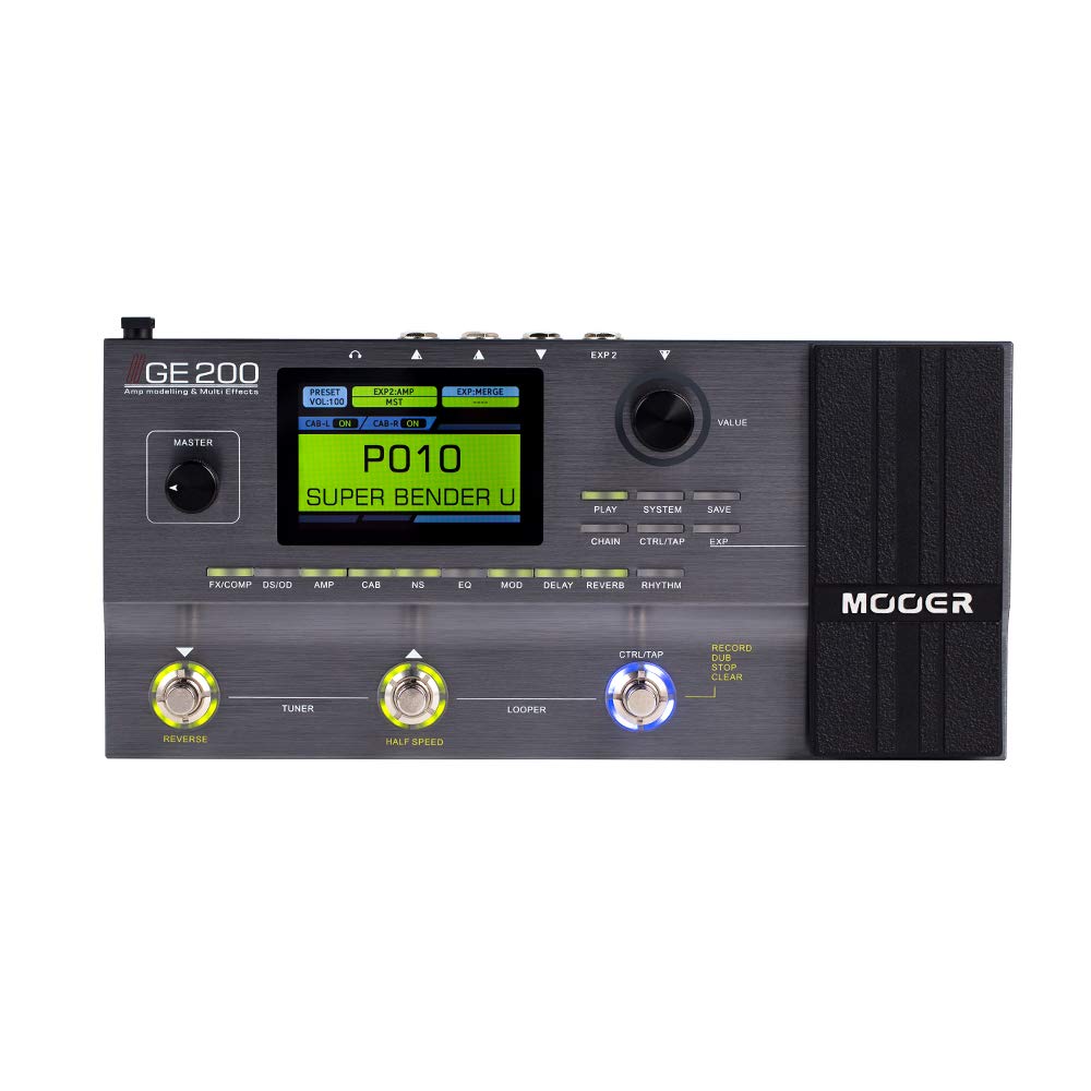 MOOER GE200 Guitar Amp Modelling Multi Effects Pedal