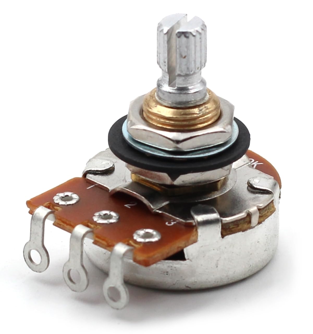 Bourns 250k Potentiometer – Short Split Shaft, Audio Taper, Low Friction Guitar Pot (3x)