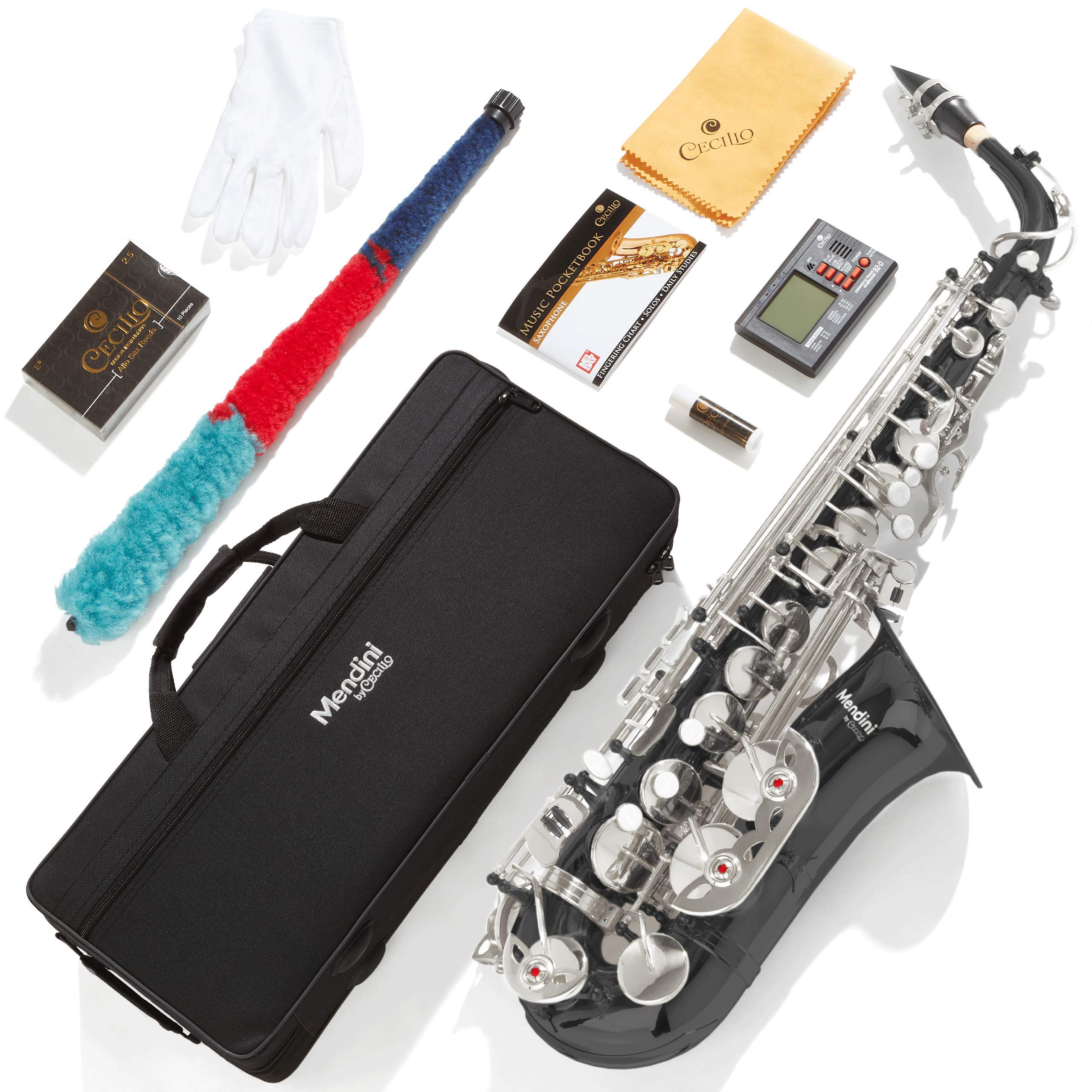 Mendini By Cecilio Eb Alto Saxophone, Purple Gold E Flat Alto Saxophone for Beginners Students Musicians with Case,10 Reeds, Mouthpiece, Tuner, Neck Strap, Cleaning Cloth & Rod, Gloves, Lesson Book
