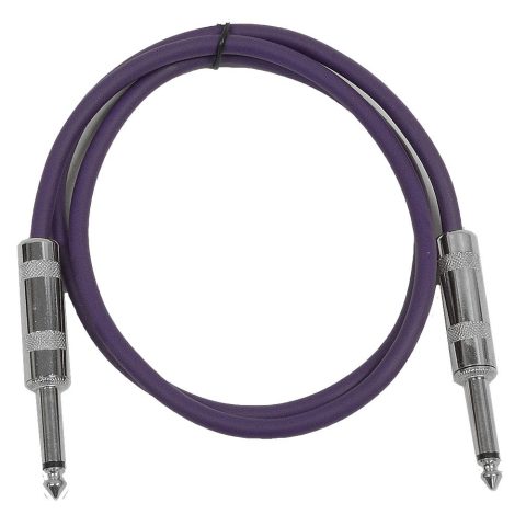 Seismic Audio – SASTSX-2 – 2 Foot TS 1/4″ Guitar, Instrument, or Patch Cable Purple